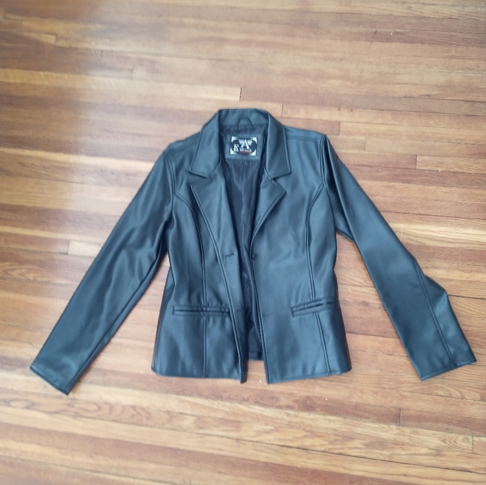 Emporio collezione black leather jacket